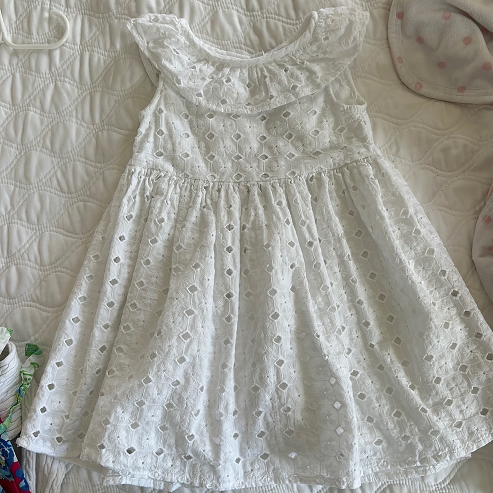 Nordstrom Girls white eyelet dress.  Worn once!!
